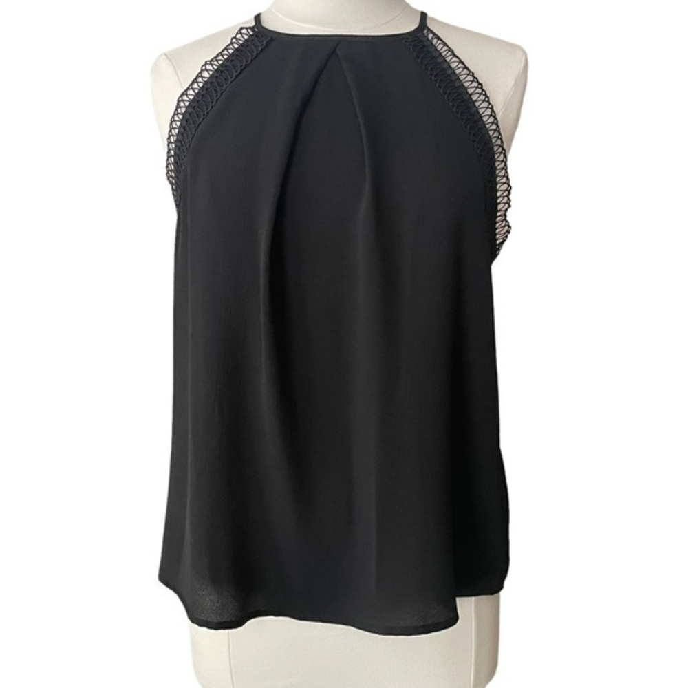 Mine | Black Drapey Halter Tank Top Blouse Women’s size Large